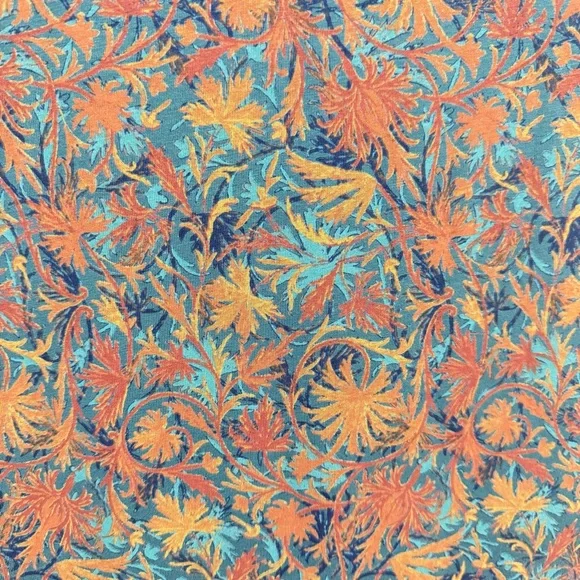 Peruvian Connection Pima Cotton Boat Neckline Neutral Floral Midi Dress Size M - Picture 7 of 10